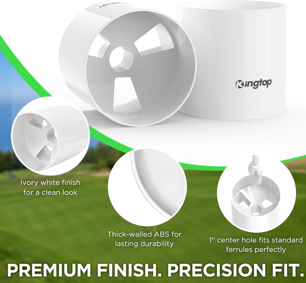 Golf Hole Cup for Backyard Practice Putting Green, Fit PGA | LPGA | USGA Regulations, ABS Ivory White, Outdoor Indoor Golf Putting Cup