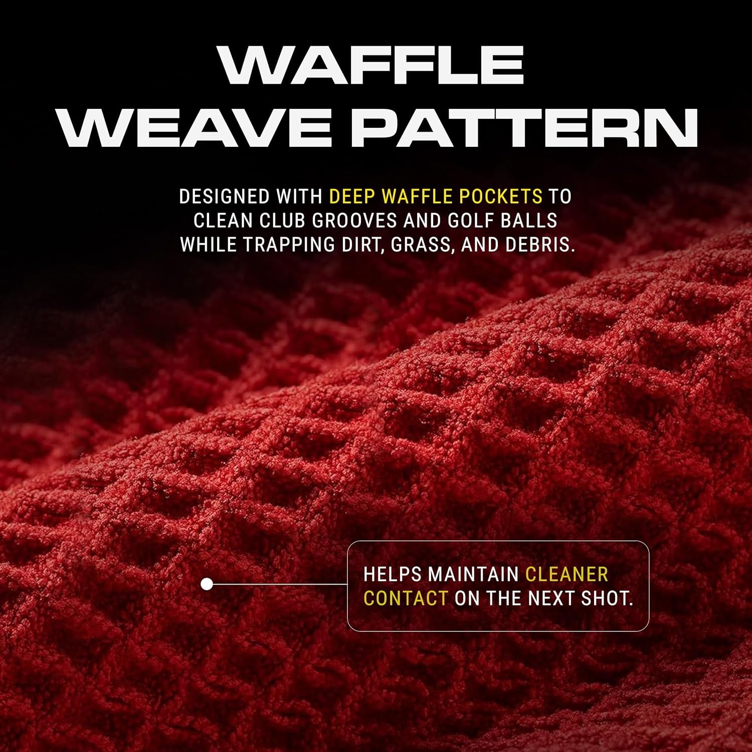 Magnetic Towel, Gray | Top-Tier Microfiber Golf Towel with Deep Waffle Pockets | Industrial Strength Magnet for Strong Hold to Golf Carts or Clubs