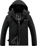 Men'S Lightweight Waterproof Hooded Rain Jacket Outdoor Raincoat Shell Jacket for Hiking Travel